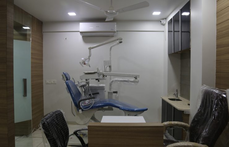 A treatment chair and dental unit in an operatory